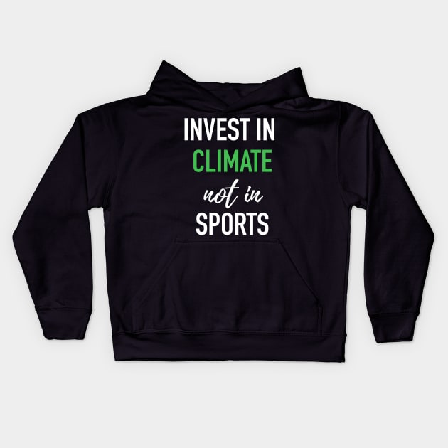 Harvard Yale Game 2019 - Invest In Climate Not in Sports - Typographic Version Kids Hoodie by isstgeschichte